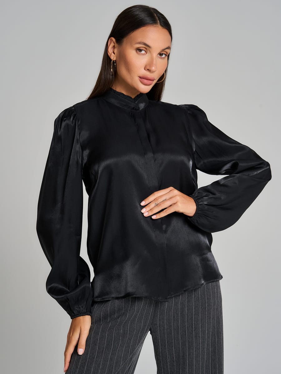 Блузка винтажная с рюшами