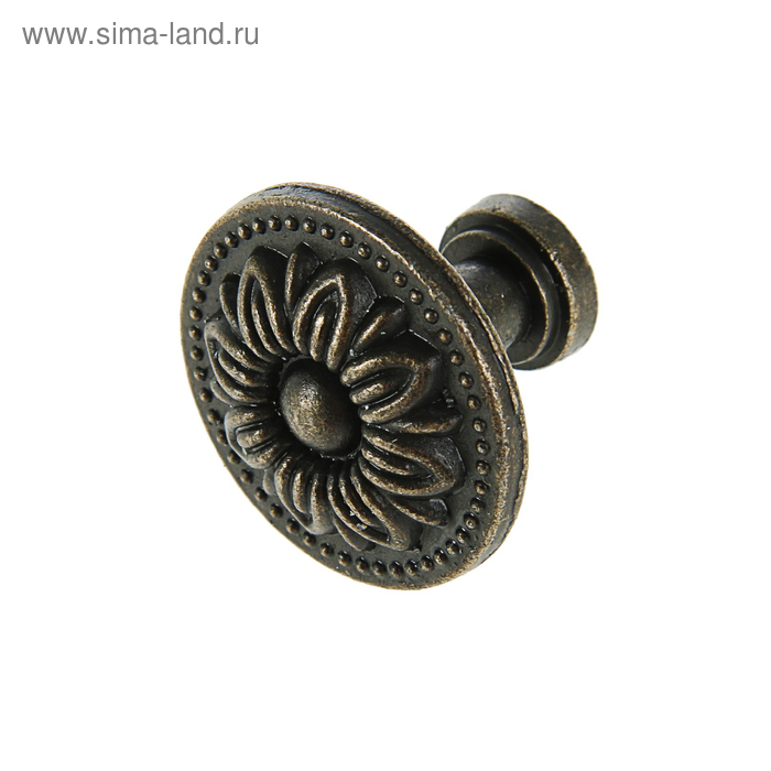 Ручка-кнопка ТУНДРА VINTAGE 004, цвет бронза